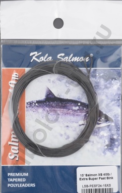 Подлесок Kola Salmon Polyleader Salmon Extra Strong 15'0 (4,5 m) 40lb Fast Sink LSB-PESF24-15XS