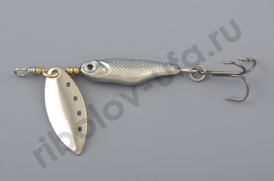 Блесна Caiman Spinner вращ. 9.0гр Silver Blue 184654