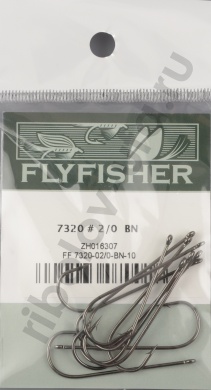 Крючки Flyfisher 7320 #2/0 BN