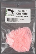 Синель Hareline блестящая Ice Dub Chenille #343 Shrimp Pink Idc343