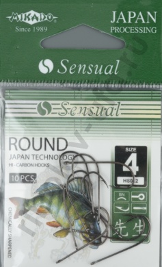 Крючки Mikado - Sensual - Round 012 № 4 BN (с ушком) 