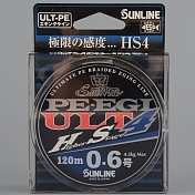 Шнур плетёный Sunline PE EGI ULT HS4 120m #0.6, 4.5kg