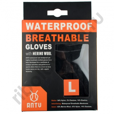 Перчатки Antu Thermo Waterproof непромокаемые AG603 р. XL цв. черный 