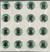 Голографические глазки FLY-FISHING (эпоксидные) 4 mm (20 шт) Green