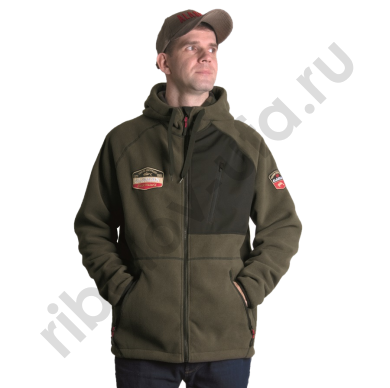 Куртка флисовая Alaskan Blackwater X с капюшоном, цв. хаки, р. XXL