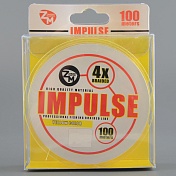 Шнур плетёный Zander Master Impulse x4 yellow, 100м, 0.24мм