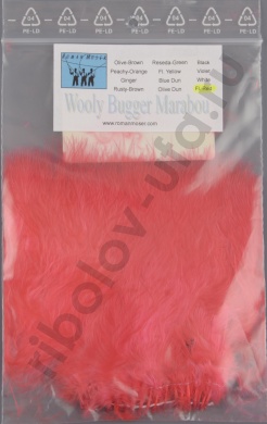 Перья марабу Roman Moser Wooly Bugger Marabou 12 fluo red	585/12