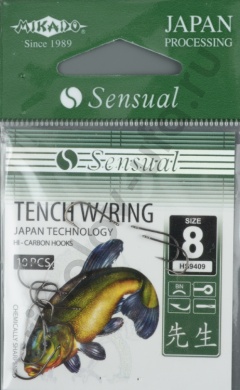 Крючки Mikado - Sensual - Tench w/ring №8 B (с ушком) (фас.=10уп.)