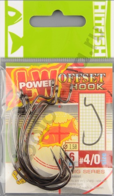 Офсетные крючки Hitfish LW Power offset hook 4/0