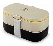 Ланчбокс тм "Арктика", 1350 МЛ, арт. 031-1350, черный/бежевый