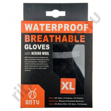 Перчатки Antu Thermo Waterproof непромокаемые AG602 р. XL цв. черный 