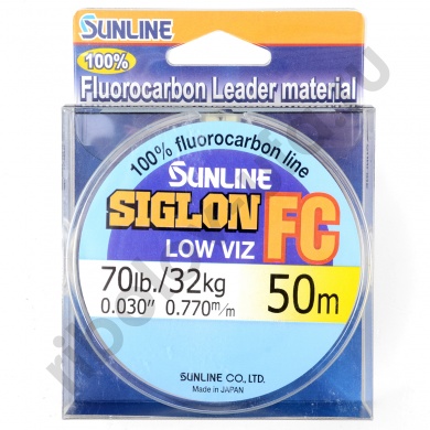 Леска флюорокарбон Sunline FC Siglon, Clear, 50 м, 0.770 мм,  32 кг