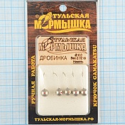 Мормышка вольфрам.Тульская Дробинка с кембриком 6,0мм никель