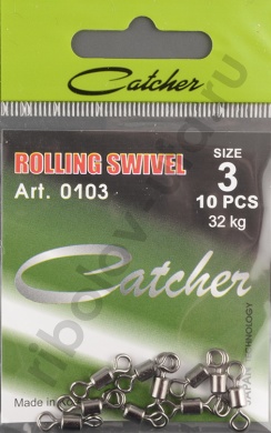 Вертлюжок Catcher Rolling Swivel # 3 