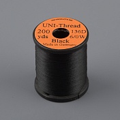 Монтажная нить Uni Thread 6/0 200y Black (вощеная)