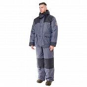 Костюм зимний Huntsman Полюс цв. Серо-Черный тк. Cell со снегоз. гетрами р. 56-58 рост 170-176