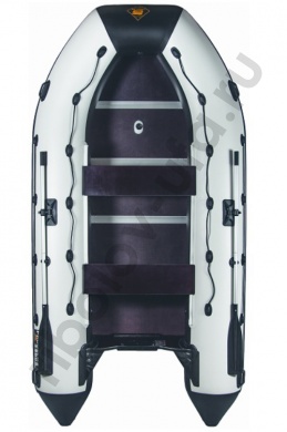 Лодка Ривьера Компакт 3400 СК комби светло-серый/черный