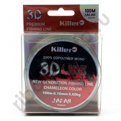 Леска Killer 3D Line 100мм 0,18мм