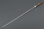 Шампур для шашлыка с деревянной ручкой 760х15х3Ш261  10-00-0005