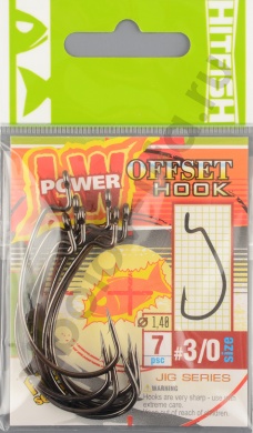 Офсетные крючки Hitfish LW Power offset hook 3/0