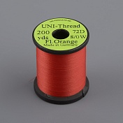 Монтажная нить Uni Thread 8/0 200y Fluor. Orange (вощеная)