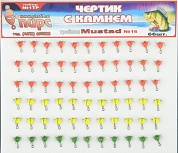 Тройник Пирс Чертик с камнем №1 ТР (66 шт/уп)