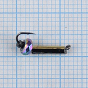 Мормышка вольфрам. Санхар Столбик №2 кристалл хамелеон,1.5/8.3 мм, 0.46гр латунь (10 шт/уп)