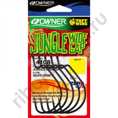 Офсетный крючок Owner 4108 Jungle Wide Gap teflon №4/0