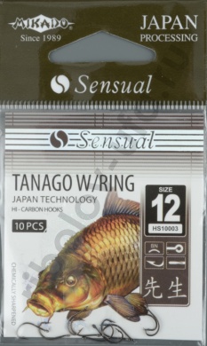 Крючки Mikado - Sensual - Tanago w/ring №12 B (с ушком) (фас.=10уп.)