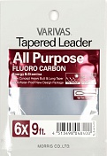 Подлесок конусный флюорокарбон Varivas All Purpose Fluorocarbon Tapered Leader Natural 9 ft 6X