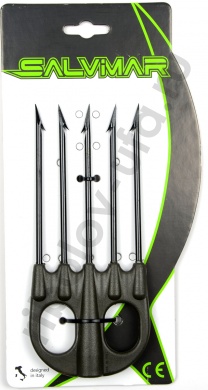 Наконечник Salvimar Jet пятизубый mustad, Зеленый