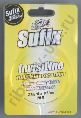 Леска Sufix Invisiline FC 100% прозрачная 20м 0,30мм  4,6кг
