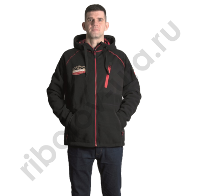 Куртка флисовая Alaskan Blackwater X с капюшоном, цв. черный, р. M