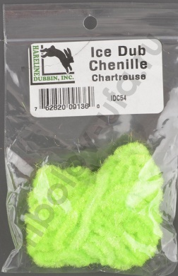 Синель Hareline блестящая Ice Dub Chenille #54 Chartreuse Idc54
