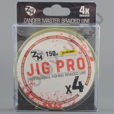 Шнур плетёный Zander Master Jig Pro x4 желтый, 150м, 0.16мм