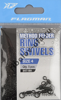 Вертлюг с кольцом Flagman Flat Feeder Rings Swivels №4 