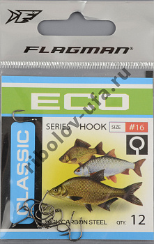 Одинарные крючки Flagman Classic 2 №16 (12шт/уп)