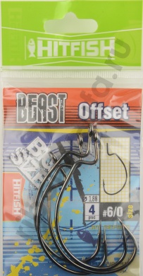 Офсетные крючки Hitfish Beast offset # 6/0