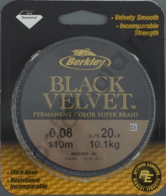 Шнур плетёный Berkley Black Velvet 110m 0.16