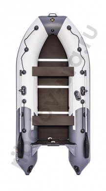 Лодка Ривьера Компакт 3400 СК комби светло-серый/графит