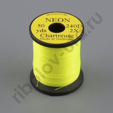 Монтажная нить Uni Neon супер-яркая 1/0 2x Chartreuse 50y
