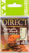 Одинарные крючки Hitfish Direct Single Hook (с большим ухом) # 8