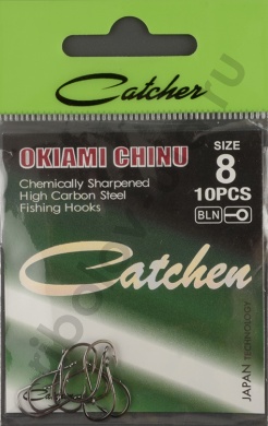 Одинарные крючки Catcher Okiami Chinu № 8