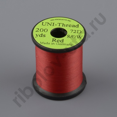 Монтажная нить Uni Thread 8/0 200y Red  (вощеная)