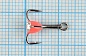 Тройник Dag Master Капля со стразой Красный с кр.Mustad №12 UF