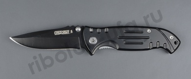 Нож туристический Следопыт, с зажимом, дл.клинка 75мм (на блистере) PF-PK-14