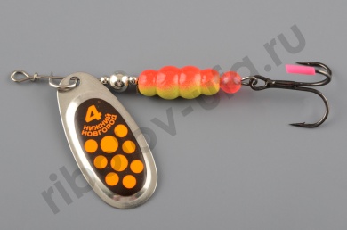 Блесна Нижегородская Aglia №4 14гр цв.01a серебро