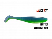 Силиконовая приманка Jig It Flutter 4,4in, 11см 7,8гр цв. 006 кальмар (5шт/уп)