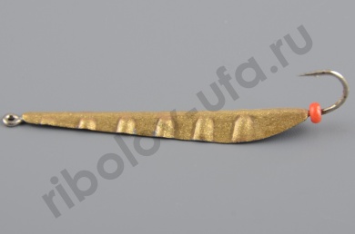 Блесна Курганская №29 с 1-м крючком, 35мм цв. золото