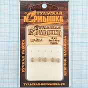 Мормышка вольфрам.Тульская Шайба с кембриком 4,5мм никель
